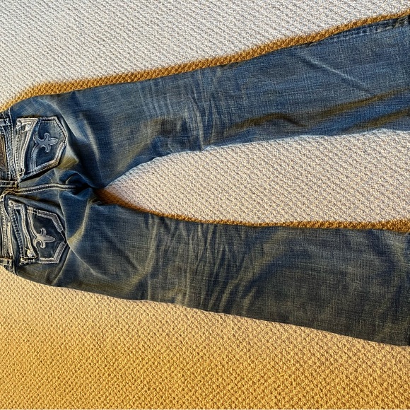 Rock Revival Dark Blue Jeans with Double Stitch Accents - Picture 6 of 9